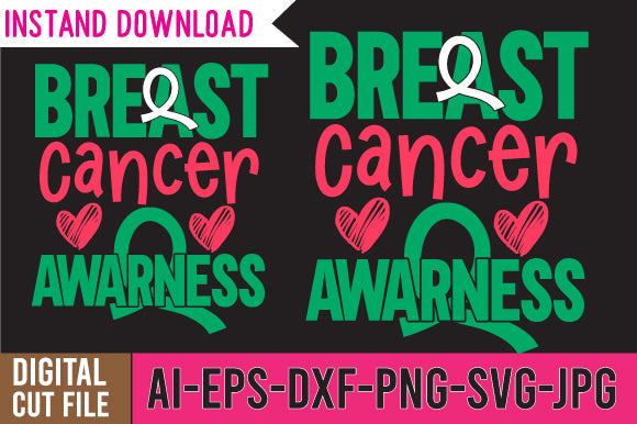 Breast Cancer Awareness SVG Design ,Awareness SVG Cut File SVG BlackCatsMedia 