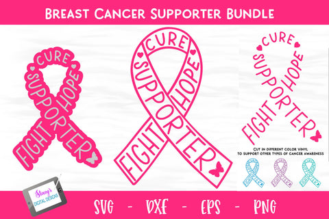 Breast Cancer Awareness SVG - Survivor, Warrior, Supporter SVG Stacy's Digital Designs 