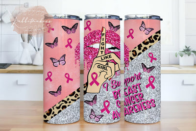 Breast Cancer Black Women PNG Files 20 Oz Tumbler Sublimation, Fight Like A Girl PNG Digital File Sublimation Rabbitmakies 