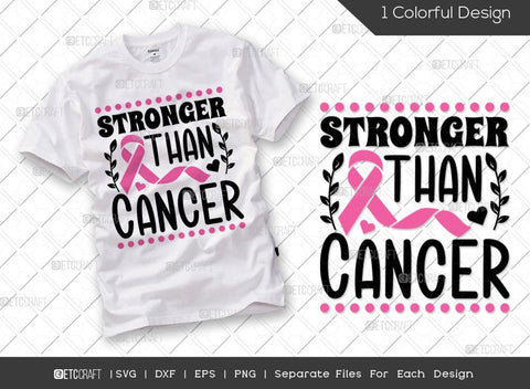 Breast Cancer Bundle Vol-03 | Overcome Through Courage And Strength Svg | Stronger Than Cancer Svg | Give Cancer The Boot Svg | I Wear Pink For My Mom Svg | Breast Cancer T-shirt Design SVG ETC Craft 