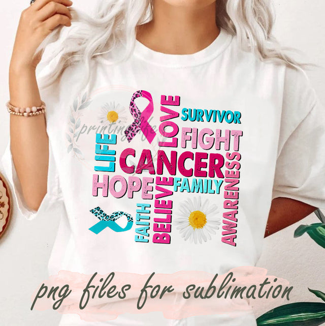 Breast Cancer Design Png, Pink Ribbon Design Png, We Wear Pink, Breast Cancer Sublimation Design Png, Breast Cancer Awareness Png, Breast Cancer Daisy Png, Digital Download Sublimation PrintingLife 