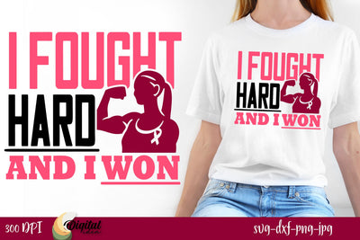 Breast Cancer Fighting Quotes | Supportive Design | Cure | Fight for | Pink color SVG Evgenyia Guschina 