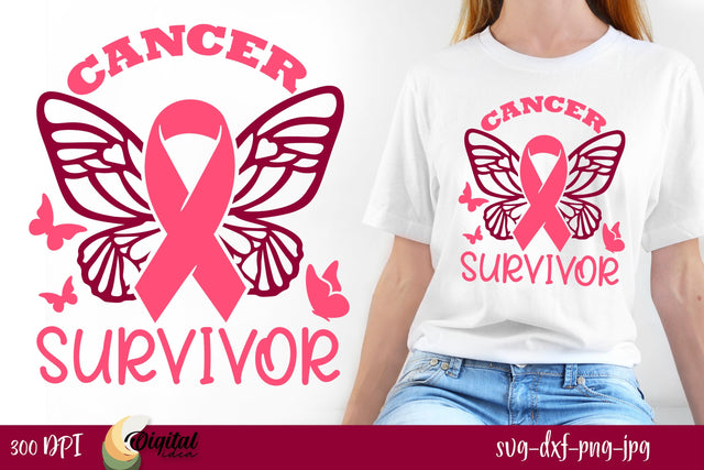 Breast Cancer Fighting Quotes | Supportive Design | Cure | Fight for | Pink color SVG Evgenyia Guschina 