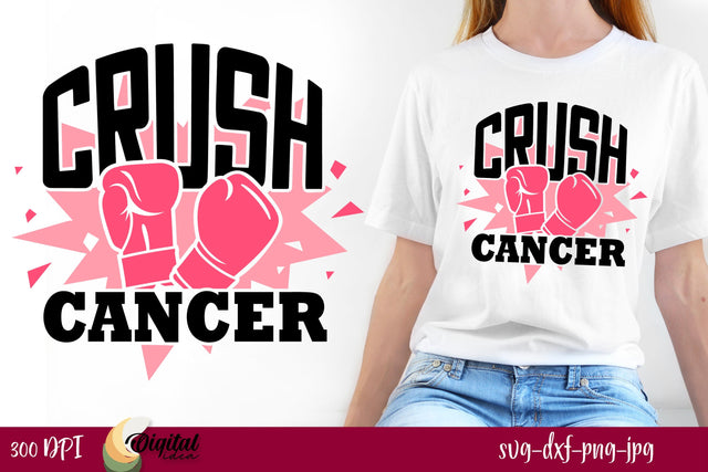 Breast Cancer Fighting Quotes | Supportive Design | Cure | Fight for | Pink color SVG Evgenyia Guschina 