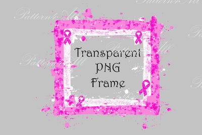 Breast Cancer Frame Sublimation PNG, Breast Cancer Awareness, Pink Ribbons, Backgrounds,Transparent Frame Png,Sublimation element 3D Paper ArtStudio 