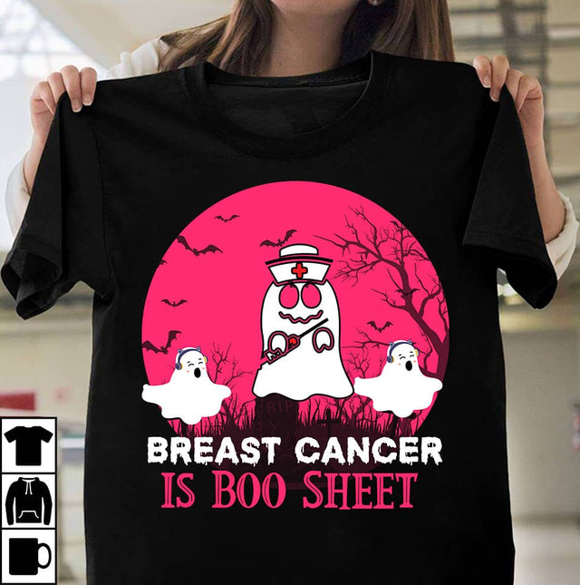 Breast Cancer is Boo Sheet SVG Cut File, Breast Cancer is Boo Sheet Sublimation Design, Breast Cancer is Boo Sheet PNG, Halloween SVG bundle, Halloween Quotes SVG ,Halloween SVG Sublimation Design, Trick or Treat SVG SVG BlackCatsMedia 