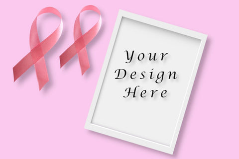 Breast Cancer Mockups Bundle,Breast Cancer Awareness, Pink Ribbon Background, Cancer Mockups Bundle, Flat Lays Mockup Bundle, Jpg image Mock Up Photo ArtStudio 