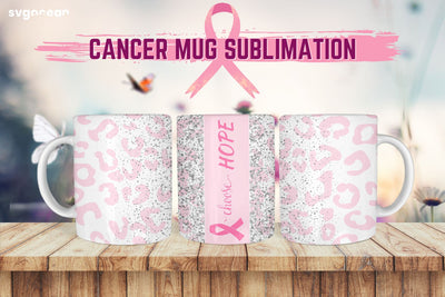 Breast Cancer Mug Design | PNG Bundle | Mug Wrap Sublimation SvgOcean 