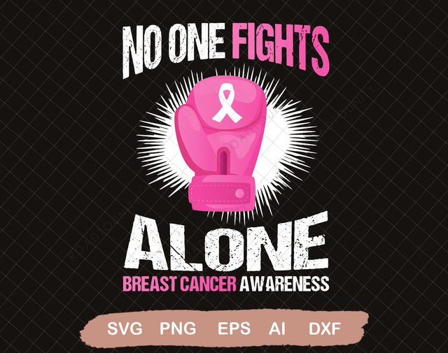 Breast Cancer No One Fights Alone American Flag Svg , Cancer Warrior Svg, Fight Cancer, Svg, Png Files For Cricut Sublimation SVG DiamondDesign 