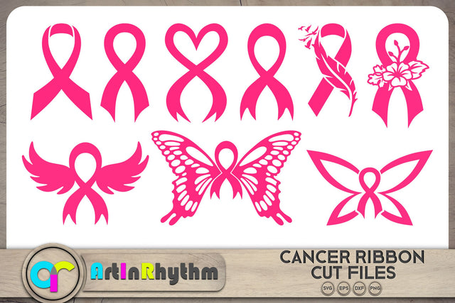 Breast Cancer pink ribbon SVG bundle SVG Artinrhythm shop 