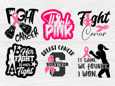 Breast Cancer Quotes, SVG Bundle, Fight Cancer, Survivor Svg SVG TonisArtStudio 