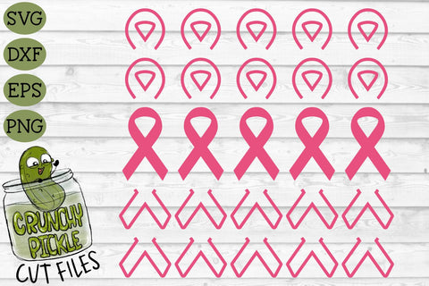 Breast Cancer Ribbon Repeating SVG File SVG Crunchy Pickle 