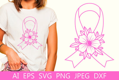 Breast cancer ribbon svg, Cancer awareness svg, Fight cancer svg SVG AnastasiyaArtDesign 