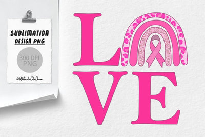 Breast Cancer Sublimation | Awareness Ribbon PNG Sublimation WatercolorColorDream 