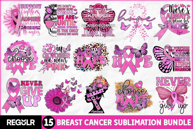 Breast Cancer Sublimation Bundle Sublimation Regulrcrative 