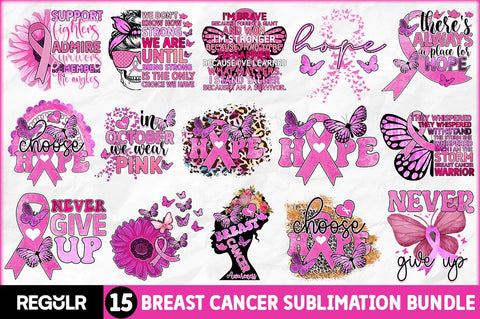 Breast Cancer Sublimation Bundle Sublimation Regulrcrative 