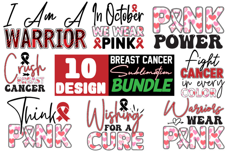 Breast Cancer Sublimation Bundle SVG CraftingStudio 