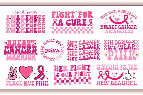 Breast Cancer Sublimation Bundle, Warrior PNG SVG Shetara Begum 