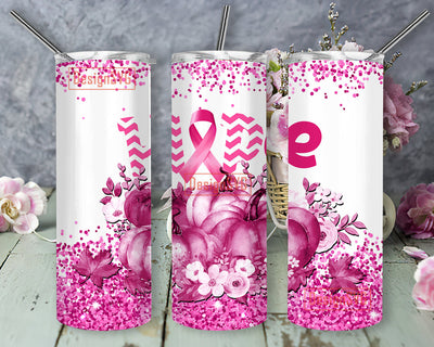 Breast Cancer Sunflower Hope 20oz Skinny Tumbler Sublimation Designs Png, Breast Cancer Sunflower Tumbler for Straight Tapered PNG File Digital Download Sublimation DesignSVG 