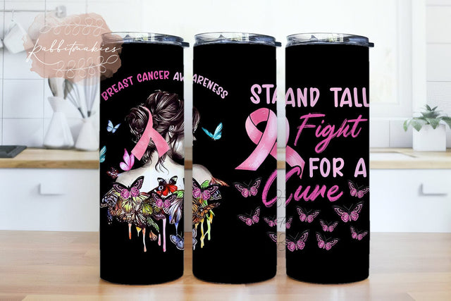 Breast Cancer SupportPNG Files 20 Oz Tumbler Sublimation, Fight Like A Girl PNG Digital File Sublimation Rabbitmakies 