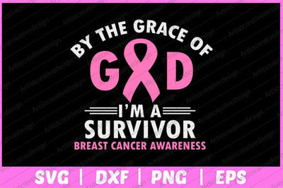 Breast Cancer Survivor Shirt Support Pink Ribbon Grace God Svg Design SVG artprintfile 
