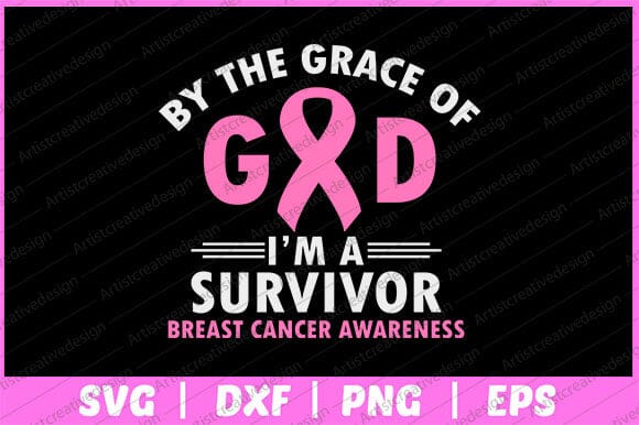 Breast Cancer Survivor Shirt Support Pink Ribbon Grace God Svg Design SVG artprintfile 