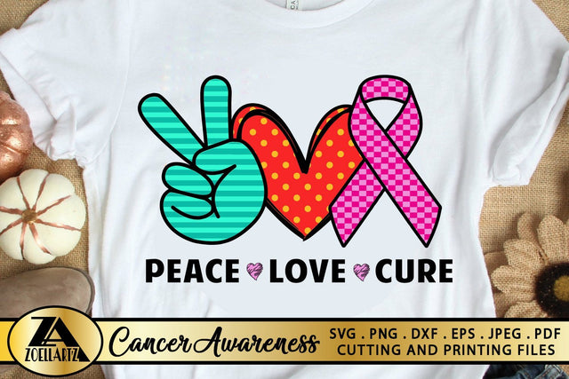 Breast Cancer SVG Awareness SVG Peace Love Cure SVG Pink Ribbon SVG SVG zoellartz 