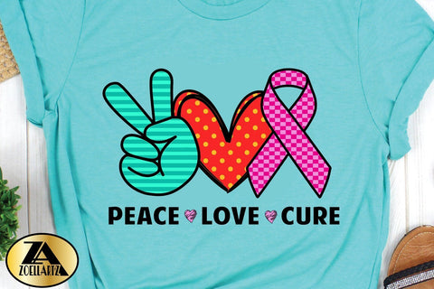Breast Cancer SVG Awareness SVG Peace Love Cure SVG Pink Ribbon SVG SVG zoellartz 