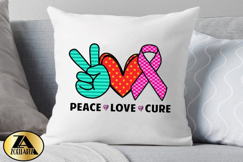 Breast Cancer SVG Awareness SVG Peace Love Cure SVG Pink Ribbon SVG SVG zoellartz 