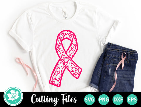 Breast Cancer SVG | Breast Cancer Ribbon Mandala SVG TrueNorthImagesCA 