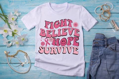 Breast Cancer SVG Bundle, Retro Breast Cancer SVG Shetara Begum 