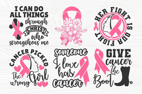 Breast Cancer SVG Bundle, Ribbon Svg, Survivor Svg SVG TonisArtStudio 