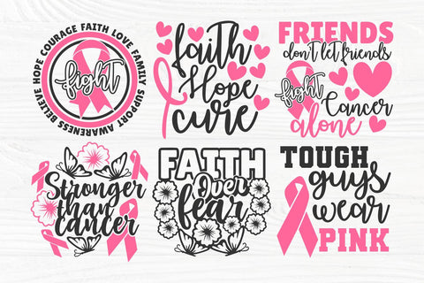 Breast Cancer SVG Bundle, Ribbon Svg, Survivor Svg SVG TonisArtStudio 