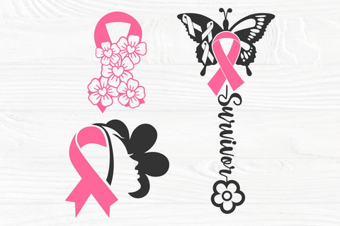 Breast Cancer SVG Bundle, Ribbon Svg, Survivor Svg SVG TonisArtStudio 