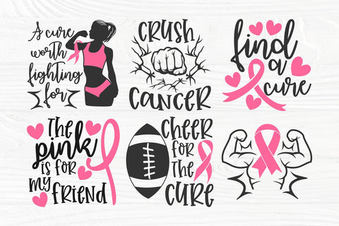 Breast Cancer SVG Bundle, Strong Woman Svg, Fight Cancer Svg, Pink Ribbon, Cancer Png, Awareness Svg, Cancer Survivor, Cancer Shirt Svg, Dxf SVG TonisArtStudio 