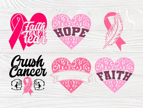 Breast Cancer SVG Bundle, Survivor Svg, Ribbon Svg SVG TonisArtStudio 