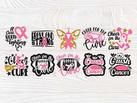 Breast Cancer SVG Bundle, Survivor Svg, Ribbon Svg SVG TonisArtStudio 