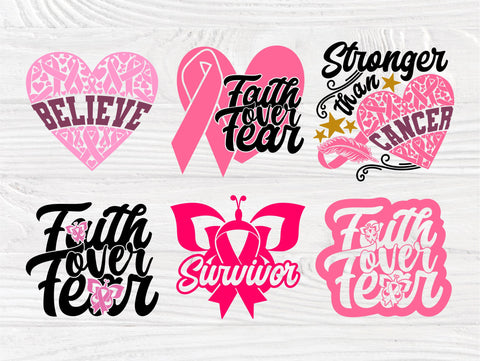 Breast Cancer SVG Bundle, Survivor Svg, Ribbon Svg SVG TonisArtStudio 