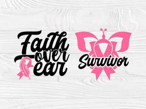 Breast Cancer SVG Bundle, Survivor Svg, Ribbon Svg SVG TonisArtStudio 