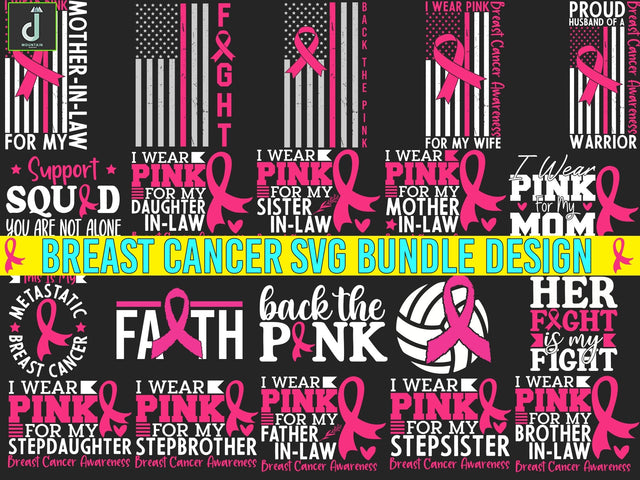 Breast Cancer SVG Bundle, svg design, Cancer SVG, Cancer Awareness SVG Alihossainbd 