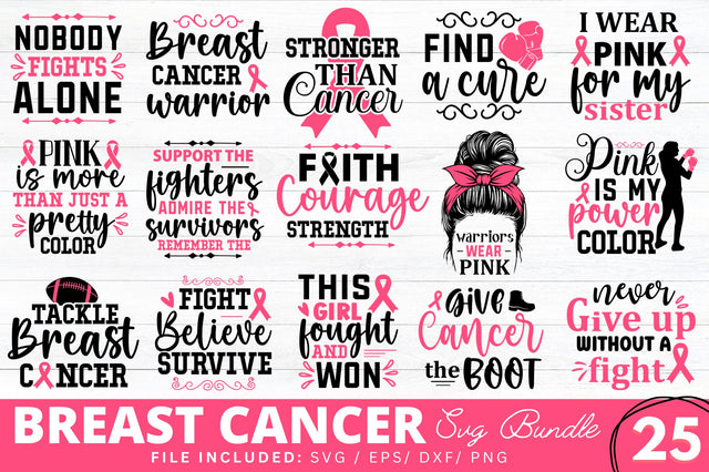 Breast Cancer SVG Bundle SVG Regulrcrative 
