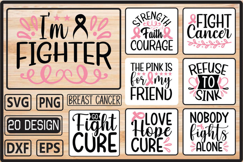 Breast Cancer SVG Bundle SVG Shahin alam 