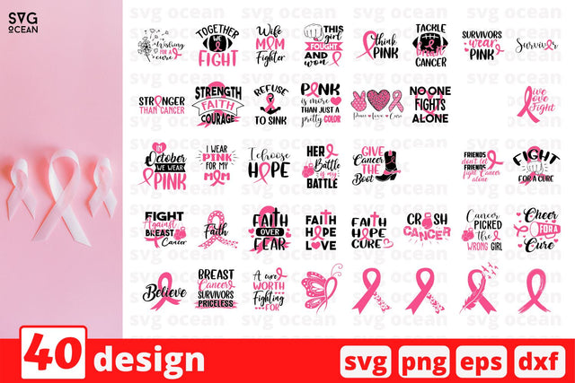 Breast Cancer SVG Bundle SVG SvgOcean 