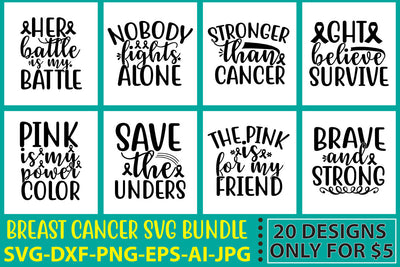 Breast Cancer Svg Bundle SVG Syaman 