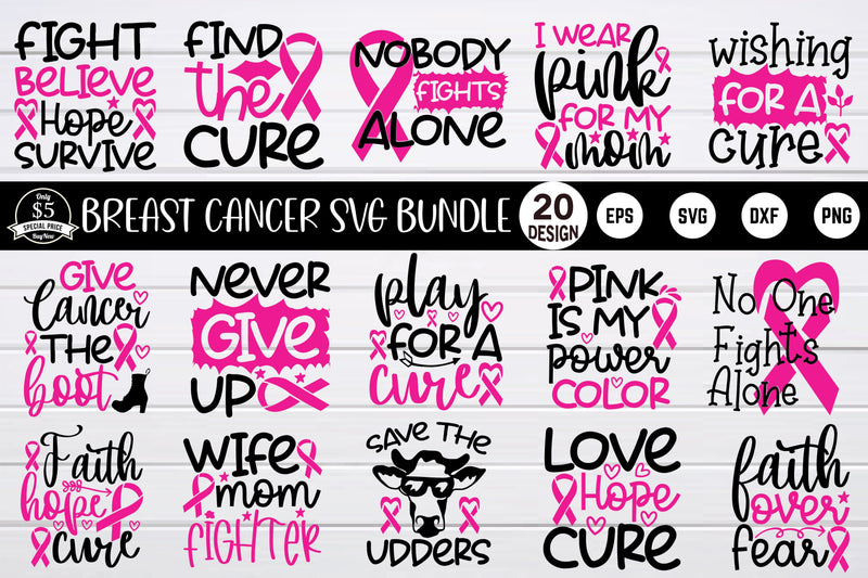 breast cancer svg bundle vol 2 SVG buydesign 