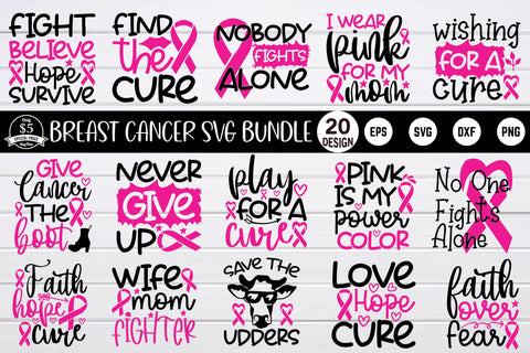 breast cancer svg bundle vol 2 SVG buydesign 