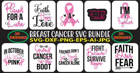 Breast Cancer Svg Bundle Vol. 2 SVG Syaman 