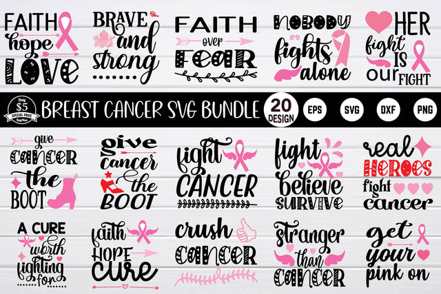 breast cancer svg bundle vol 4 SVG buydesign 