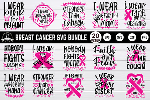 breast cancer svg bundle vol 6 SVG buydesign 