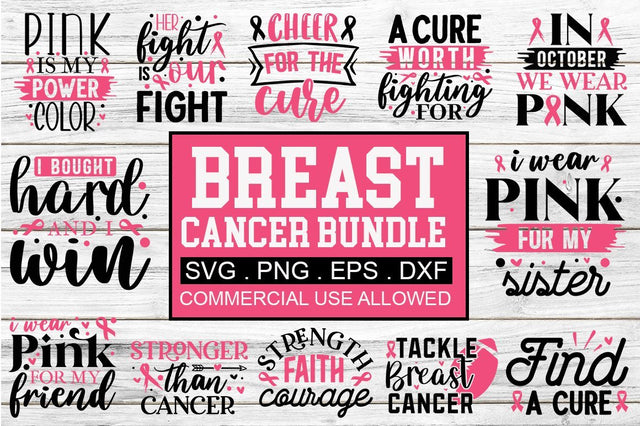 Breast Cancer SVG Bundle.Cancer Ribbon Svg, Breast Cancer Svg, Cancer Svg, SVG Designangry 